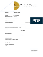 Renovation Project Cost Breakdown