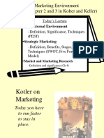 The Marketing Environment (Including Chapter 2 and 3 in Kolter and Keller)