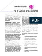 Designing A Culture of Excellence: Effective Environments