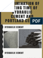 Determination of Setting Time of Hydraulic Cement and