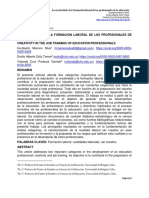 La Creatividad en La Formación Laboral en Los Profesionales de La Educación PDF