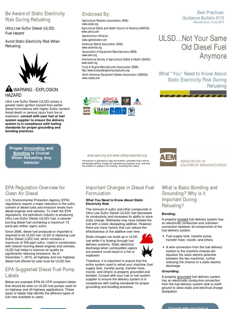 ULSD Not Your Same Old Diesel Fuel Anymore: Endorsed by | PDF | Diesel ...