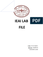 Ieai Lab File: Name: Yuvan Saroya ROLL NO.: 2K18/PSY/16 M.Tech Psy 1St Sem