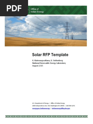 RFP Template for Grid-tied PV Project