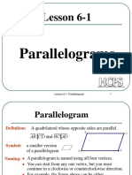Lesson 6-1: Parallelograms