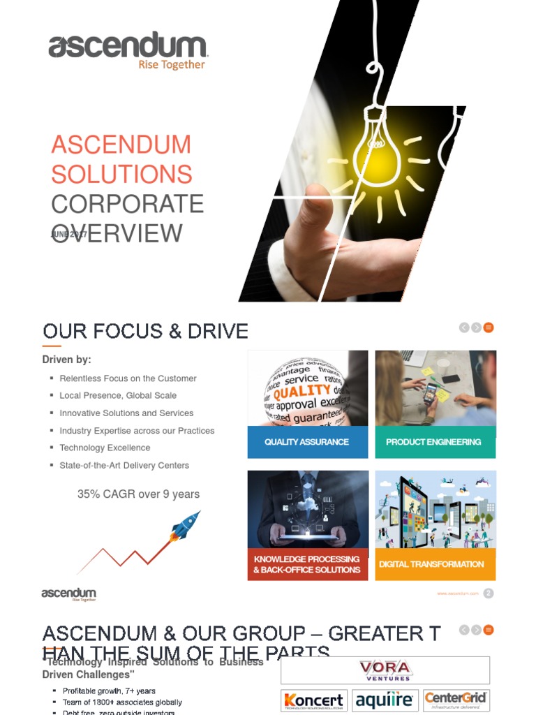 Ascendum Corporate Overview | PDF | Software Testing | Java Server Pages