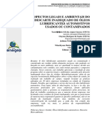 Aspectos Legais e Ambientais Do Descarte Inadequado de Óleos Lubrificantes Automotivos Usados Ou Contaminados