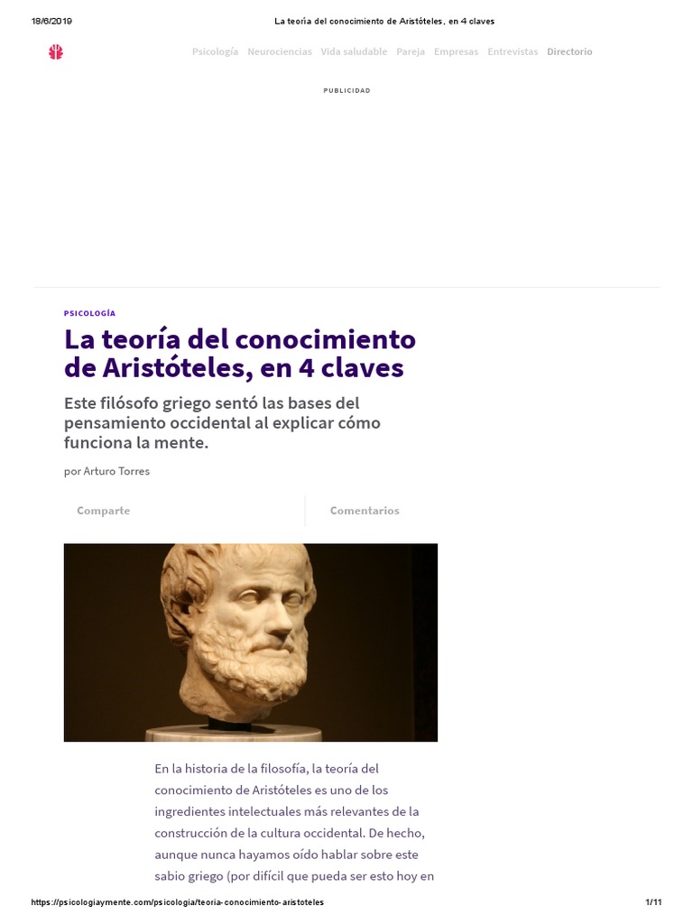 _La Teoría Del Conocimiento de Aristóteles, En 4 Claves