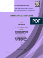 Epithermal Deposits: Universidad Nacional de Moquegua Professional School of Mining Engineering