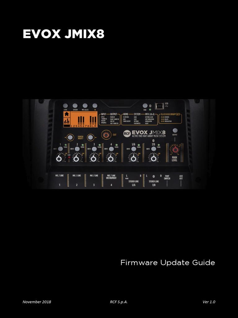 EVOX JMix8 Firmware Update Guide | PDF | Installation (Computer