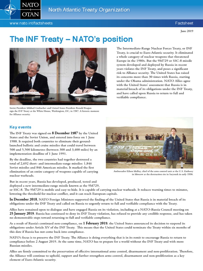 The INF Treaty - NATO's Position: North Atlantic Treaty Organization ...