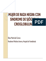 Mujer de Raza Negra Con Sindrome de Sjsindrome y Gren y Crioglobulinascrioglobulinas