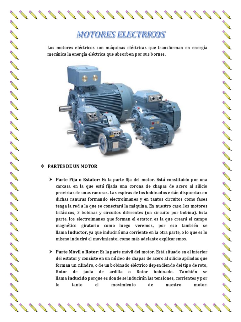 Estructura y Tipos de Motores Eléctricos | PDF | Ciencia y matemáticas