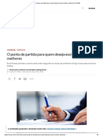 O Ponto de Partida Para Quem Deseja Escrever Textos Melhores 