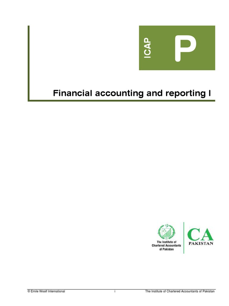 Financial Accounting & Reporting 1 | PDF | Historical Cost ...