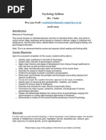 Psychology Syllabus Ms. Curtis 804-333-6248 - 2018-2019: Ecurtis@richmond-County.k12.va - Us