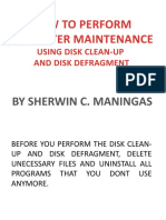 How To Perform Computer Maintenance: Using Disk Clean-Up and Disk Defragment