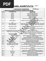 Keyboard Shortcuts: 1. Microsoft Windows