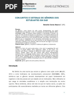 Conjuntos e Sistemas de Generos Dos Estudantes Em Ead