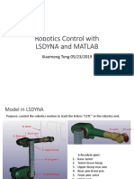 Robotics Control-Cosimulation Between LSDYNA and MATLAB