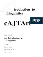 An Introduction To Linguistics Stuart C Poole 1999 205p
