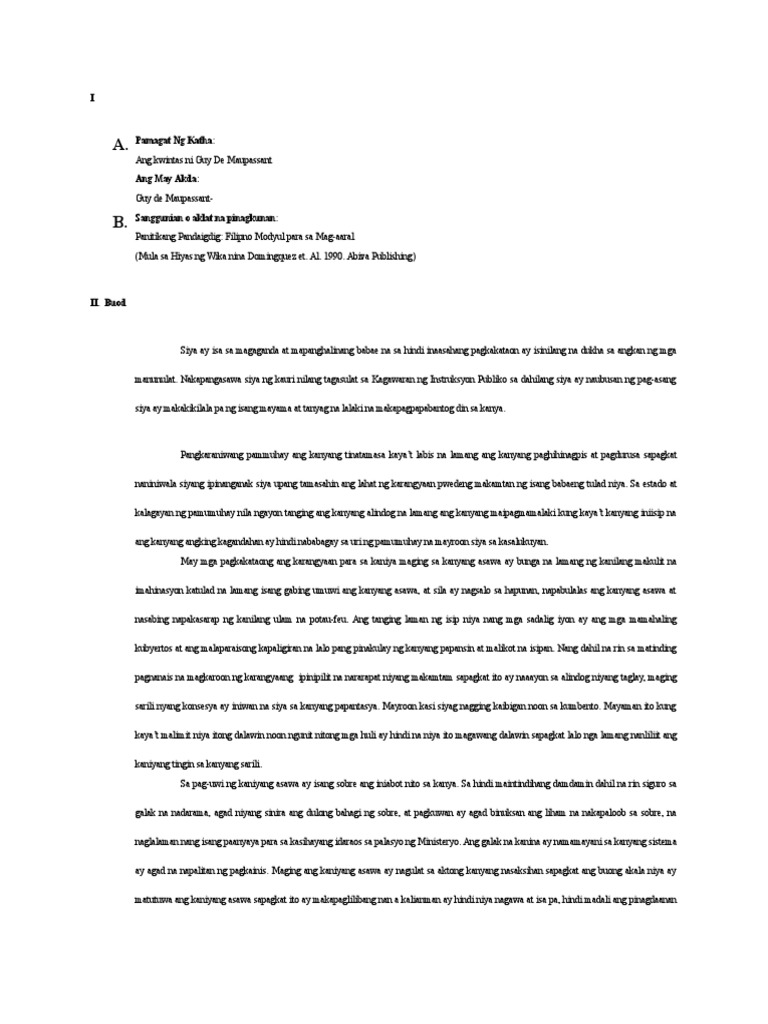 Pagsusuri NG Maikling Kwento | PDF