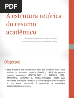A estrutura retórica do resumo acadêmico