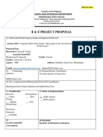 R & E Project Proposal: Research and Extension Department