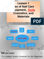 Lesson 1 Use of Nail Care Equipment,, Cosmetics, and Materials