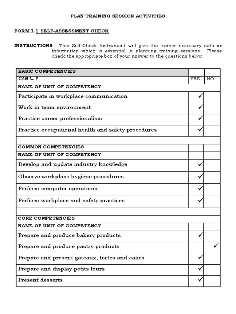 Tm1 Activities PDF Competence (Human Resources) Foods