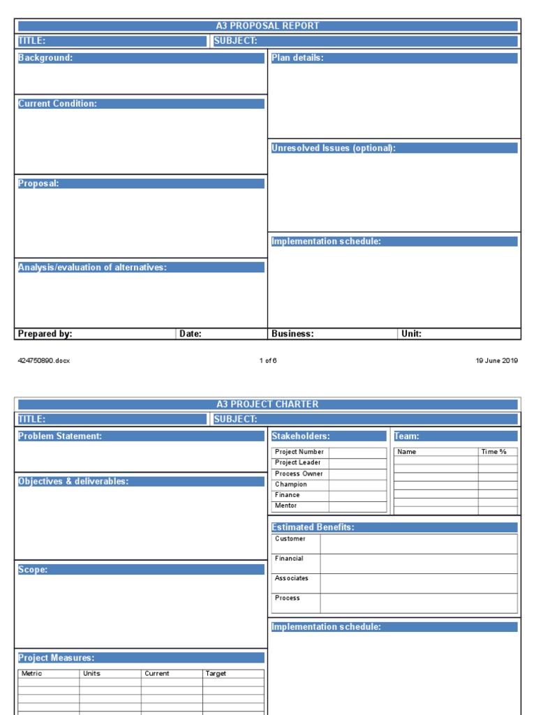 A3 Reports | PDF | Project Management | Business