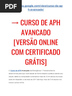 → Curso de APH Avancado RJ [VERSÃO Online Com CERTIFICADO Grátis]