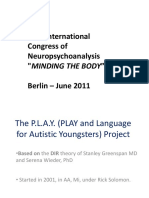 12th International Congress of Neuropsychoanalysis "Minding The Body" Berlin - June 2011
