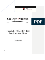 Florida K-12 P.E.R.T. Test Administration Guide: October 2012