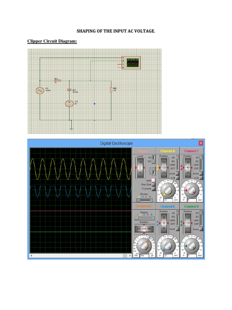 Shaping of The Input Ac Voltage. Clipper Circuit Diagram PDF