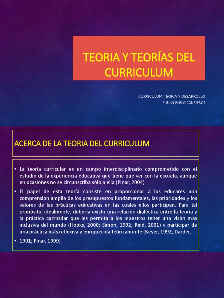 Teorias Del Curriculum2 | PDF | Plan de estudios | Teoría
