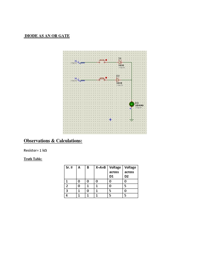 Diode As Logic Gates PDF