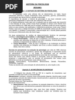 História Da Psicologia - Resumo