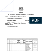 Teaching Plan 2019-20 TYBCom V & VI TPP