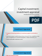 Capital investment appraisal NPV comparison