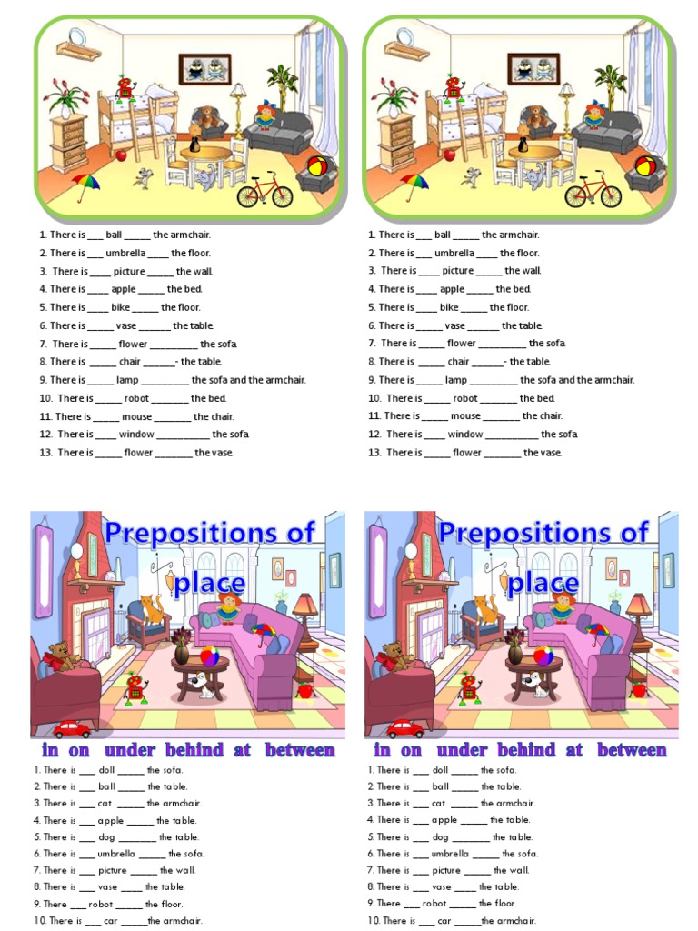 Object Placement Exercises for ESL | PDF