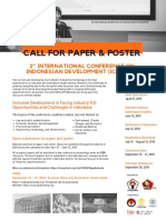 Call For Paper & Poster: 2 International Conference On Indonesian Development (Icid 2019)