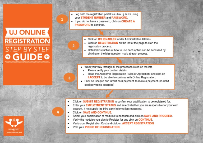 UJ Student Registration Guide | PDF | Business | Finance & Money Management