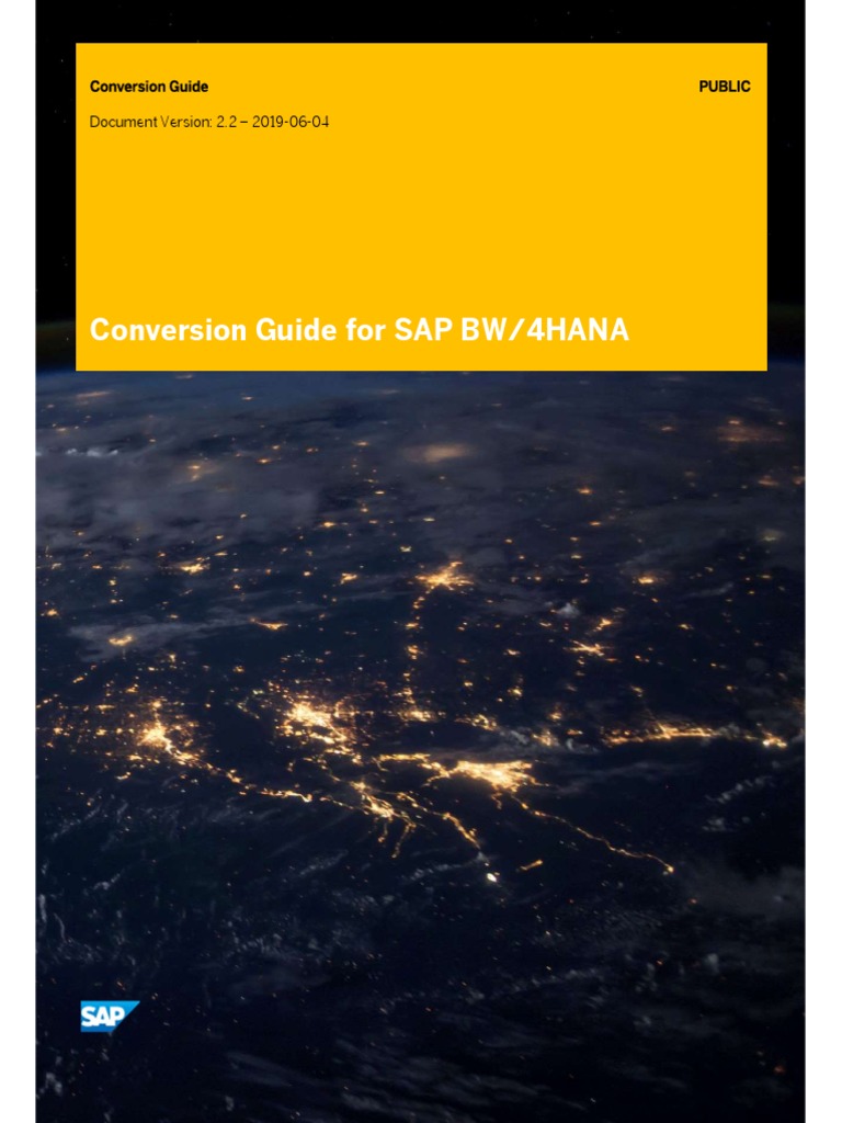 Databases 10 BW4HANA Sap Se Guide | Conversion SAP |