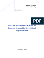 2016 11 Cambodia Mid Term Review Education Sector Plan