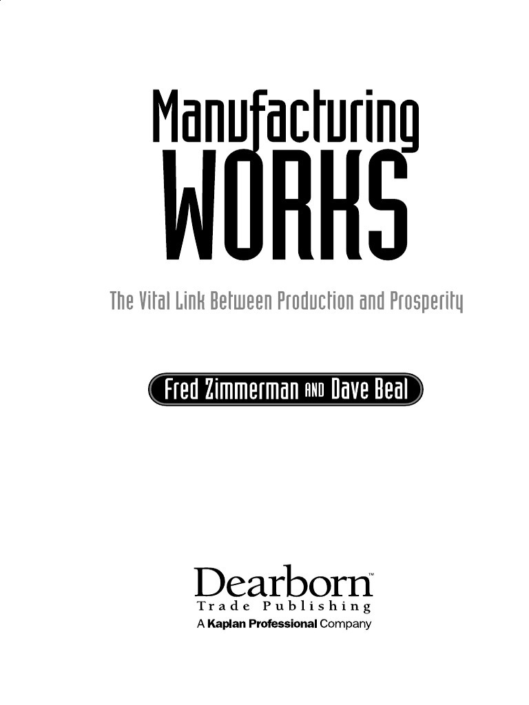 Manufacturing Works | PDF | Employment | Economics