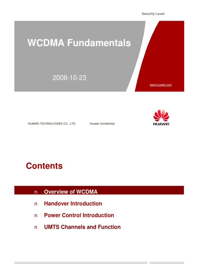 WCDMA Fundamentals: Security Level | PDF | High Speed Packet Access ...