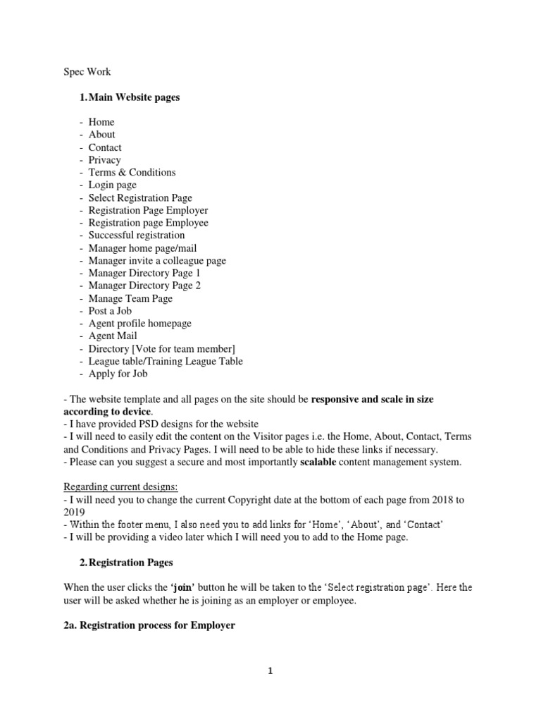 Spec Work | Download Free PDF | Password | Home Page