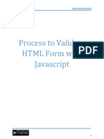 Process To Validate HTML Form With Javascript
