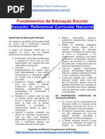 Material de estudo sobre Referencial Curricular Nacional